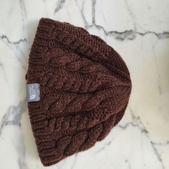 The North Face Wool Alpaca Blend Cable knit Beanie Hat Outdoor Hiking Unisex OS - Picture 2 of 7